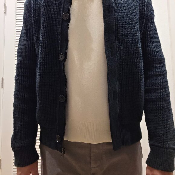 Banana Republic Cotton Mock Neck Cardigan Jacket, Men's Small - Picture 2 of 7